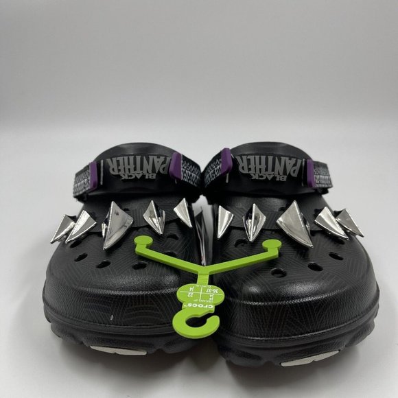 Crocs X Black Panther Wakanda Forever Clogs W10 M8 Marvel Special Edition NWT - Picture 2 of 11